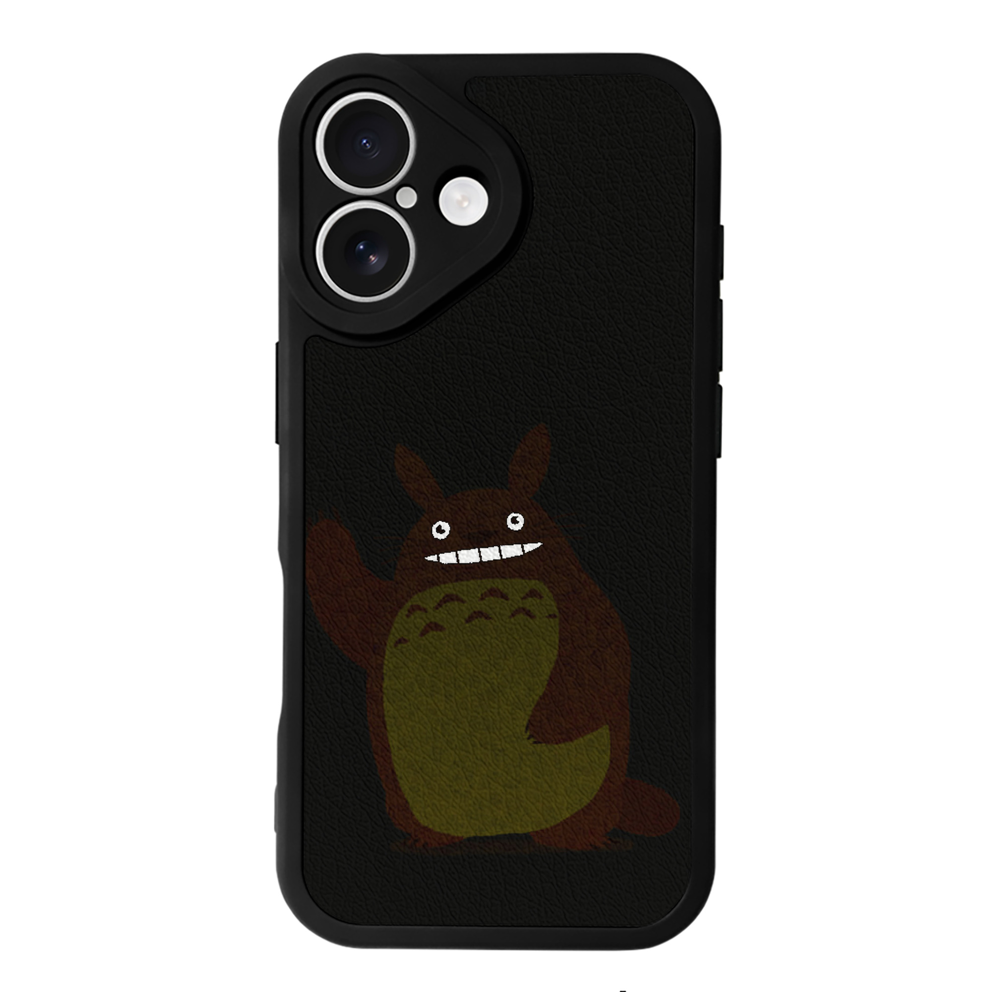 （画像用） となりのトトロ 草壁メイ 草壁サツキ My Neighbor Totoro Satsuki Kusakabe Mei Kusakabe 【iPhone 16シリーズ対応】シリコンスマホケース（レザー調） 材質：シリコン